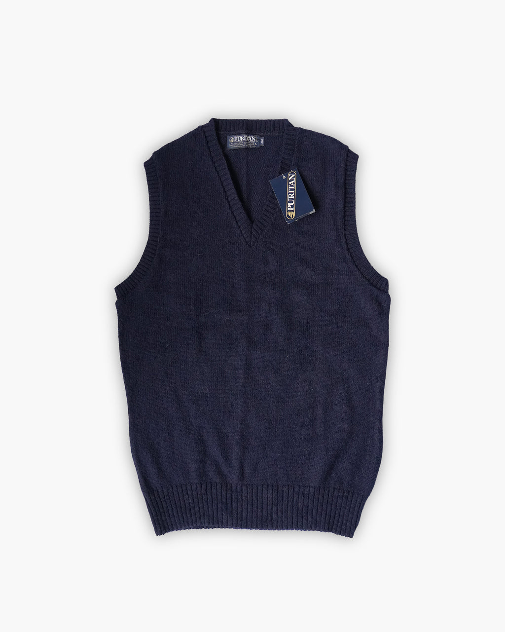 Wool Knit Vest - Navy