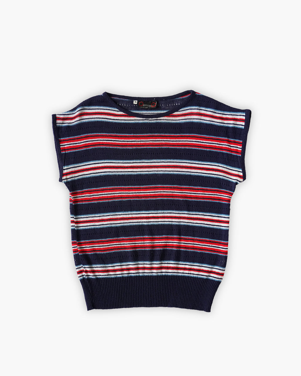 Striped Sleeveless Summer Knit Top