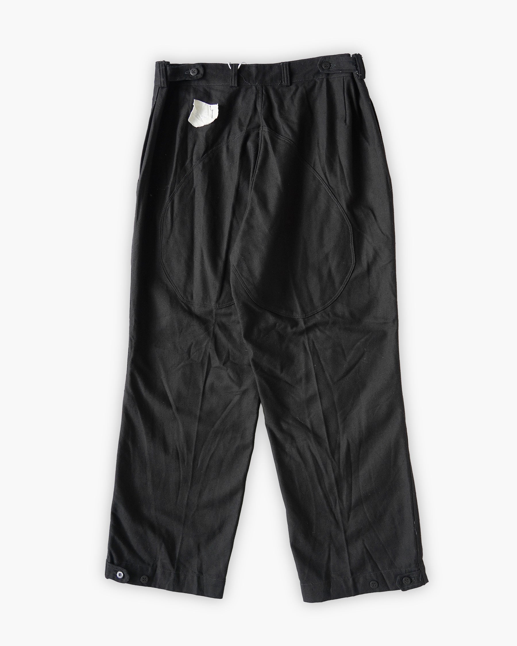 Cotton Work Soft Pants - Black