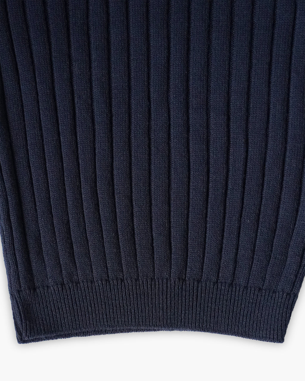 Acrylic Crew Neck Knit Vest - Navy