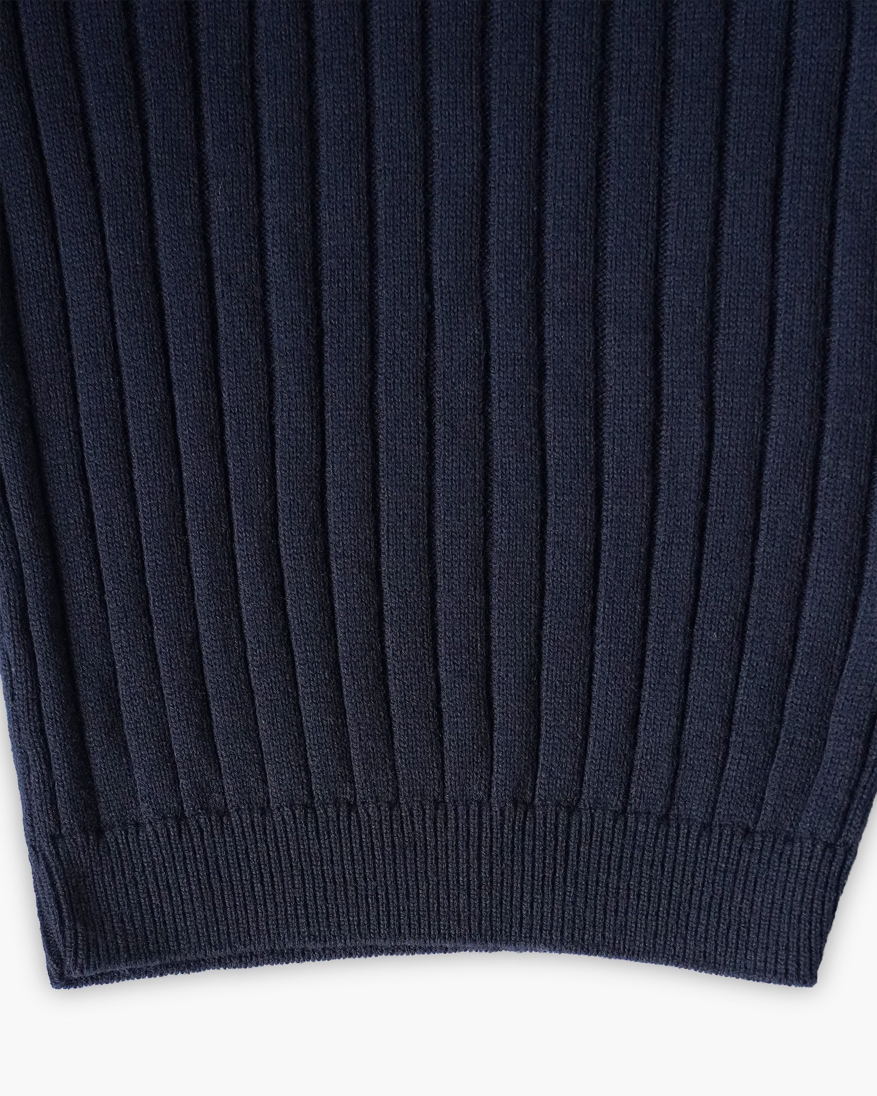 Acrylic Crew Neck Knit Vest - Navy