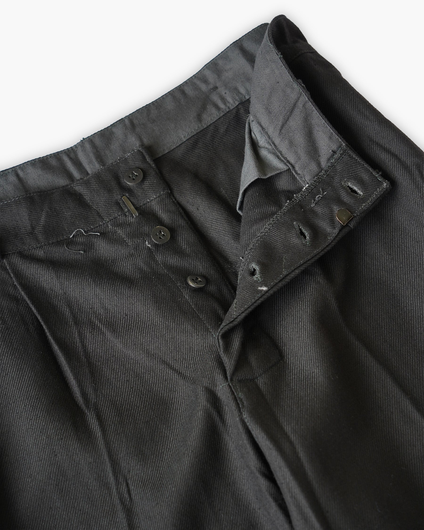 Cotton Work Soft Pants - Black