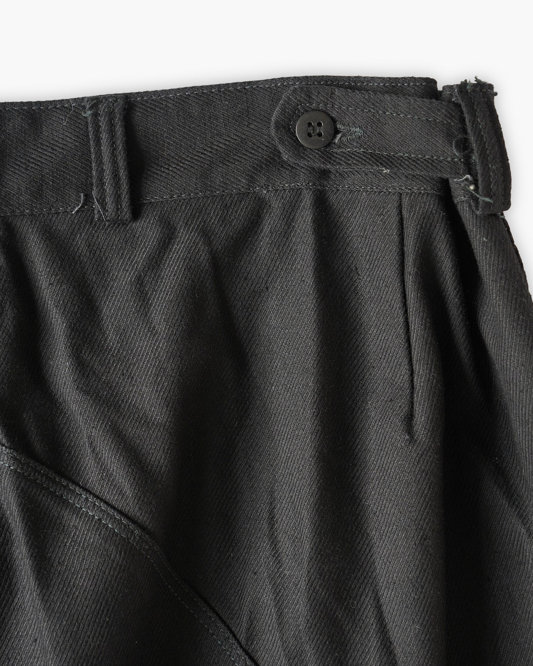 Cotton Work Soft Pants - Black