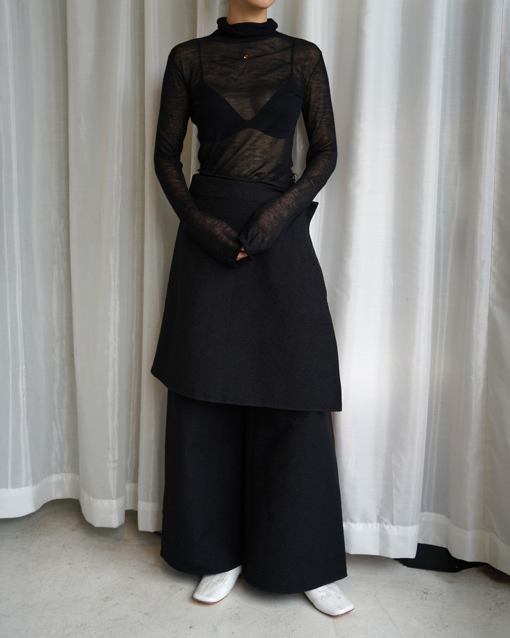 CHARCOAL LENA SKIRT PANTS