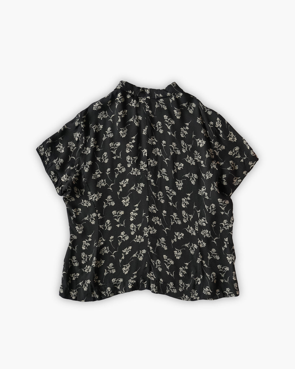 Floral Rayon Open Collar Shirt