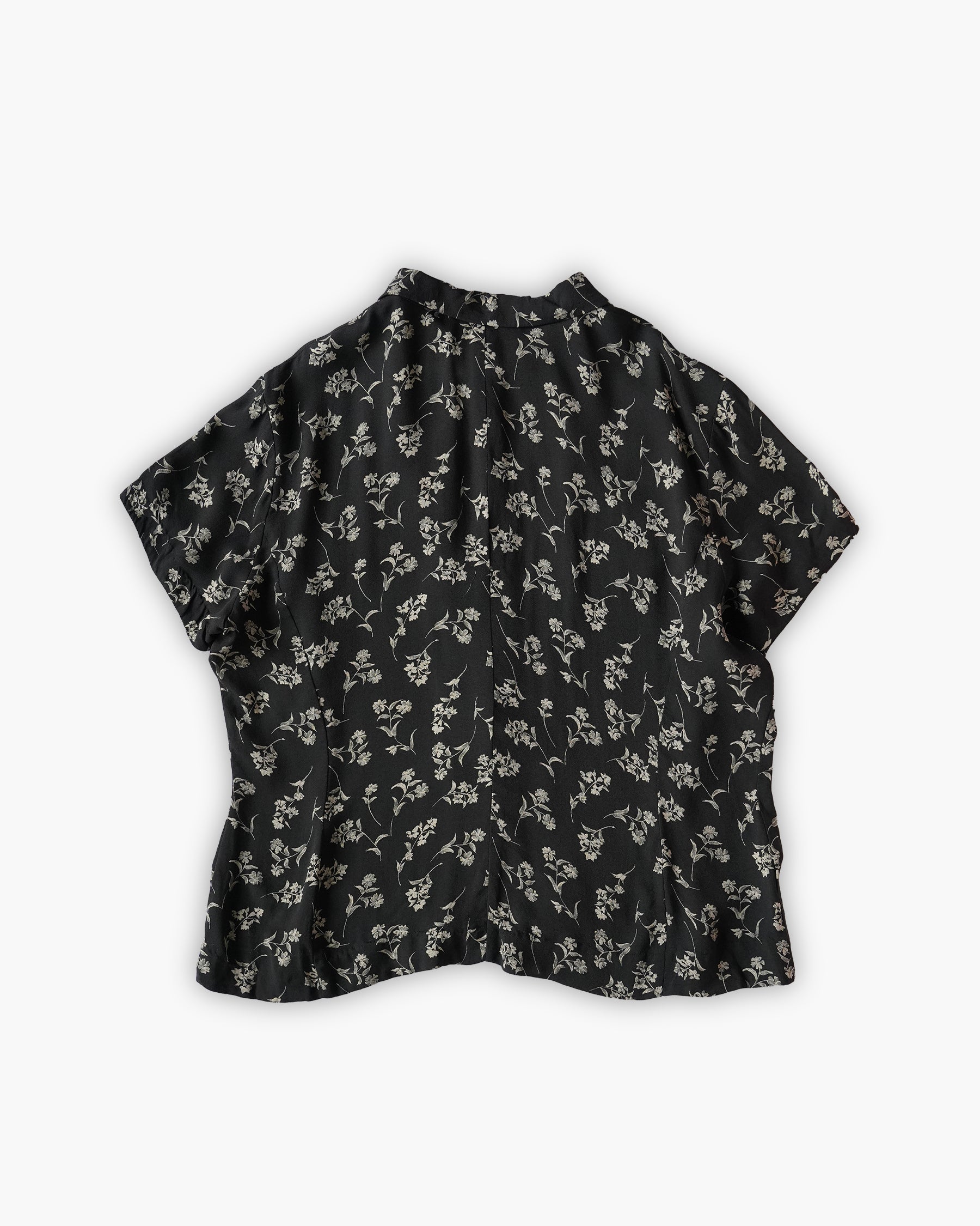 Floral Rayon Open Collar Shirt