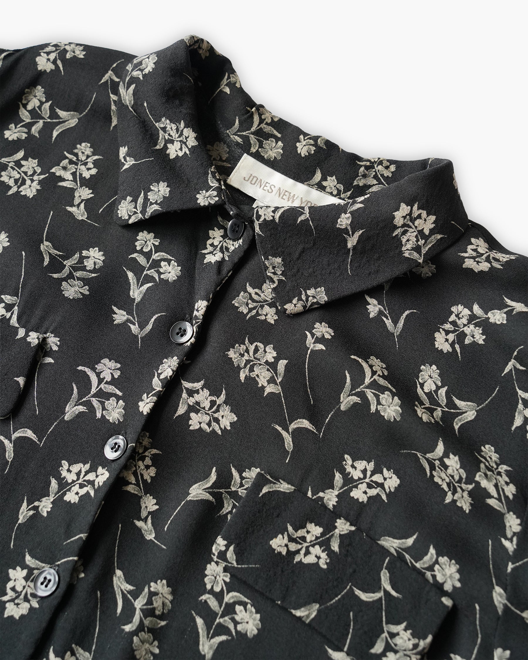 Floral Rayon Open Collar Shirt
