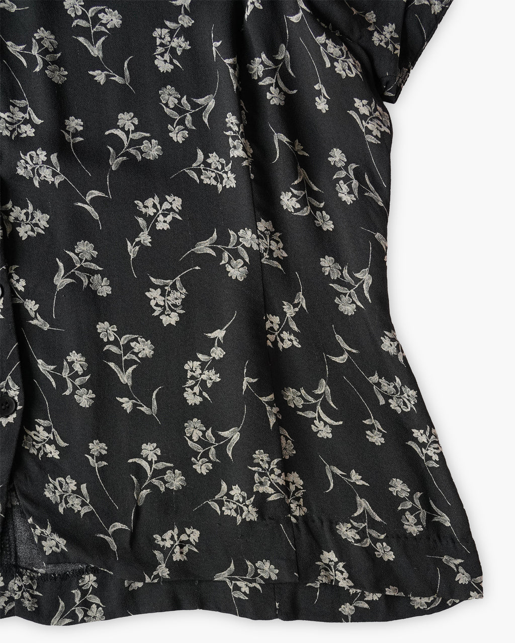 Floral Rayon Open Collar Shirt