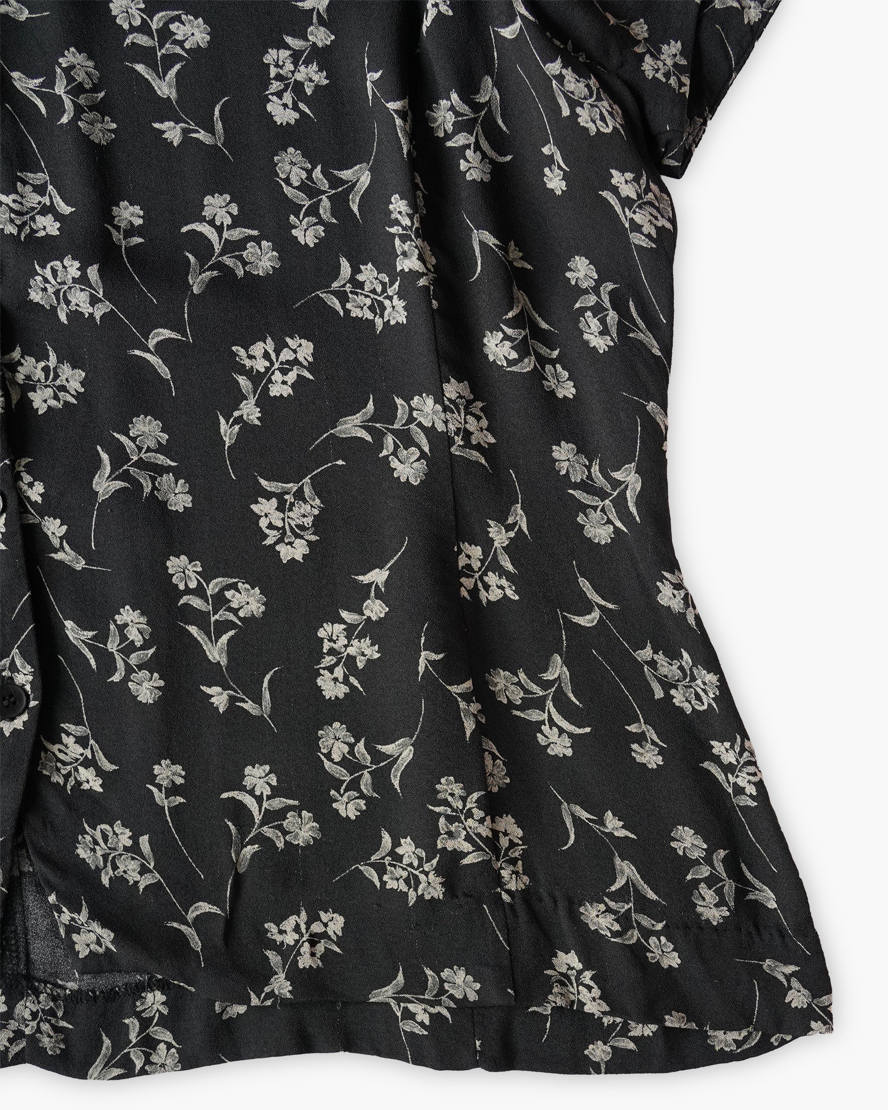 Floral Rayon Open Collar Shirt