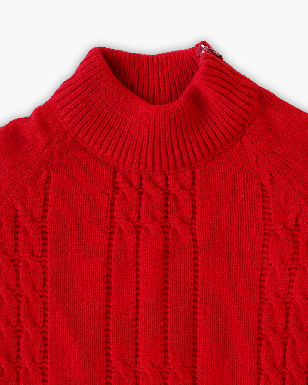 Acrylic S/S Sweater - Red