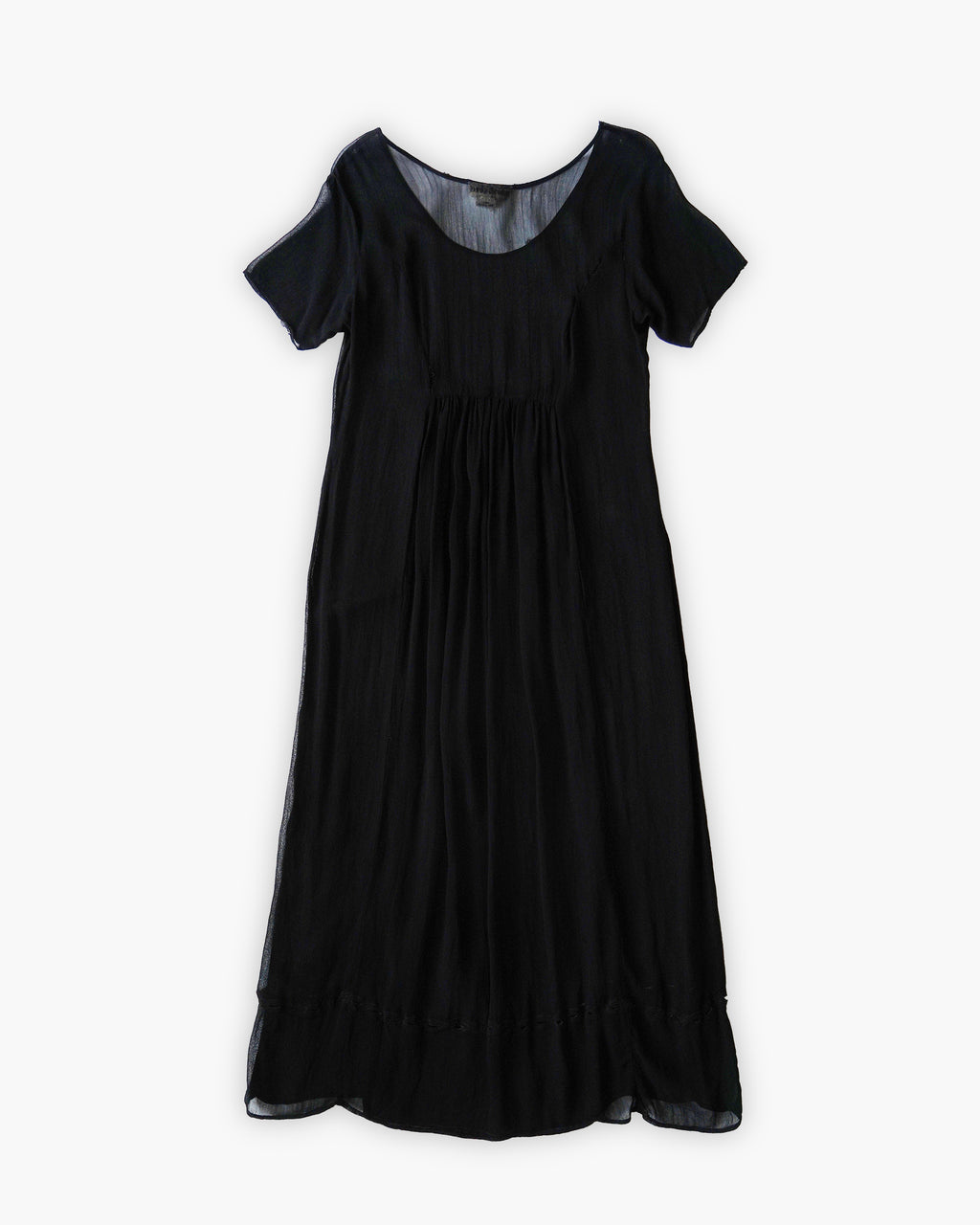 100% Viscose Sheer Black Dress