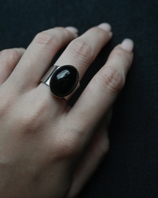 1970's Onyx Ring - Approx. 15号