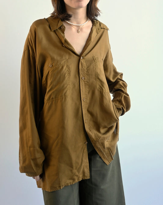 N.O.S  100% Silk Shirts - Gold