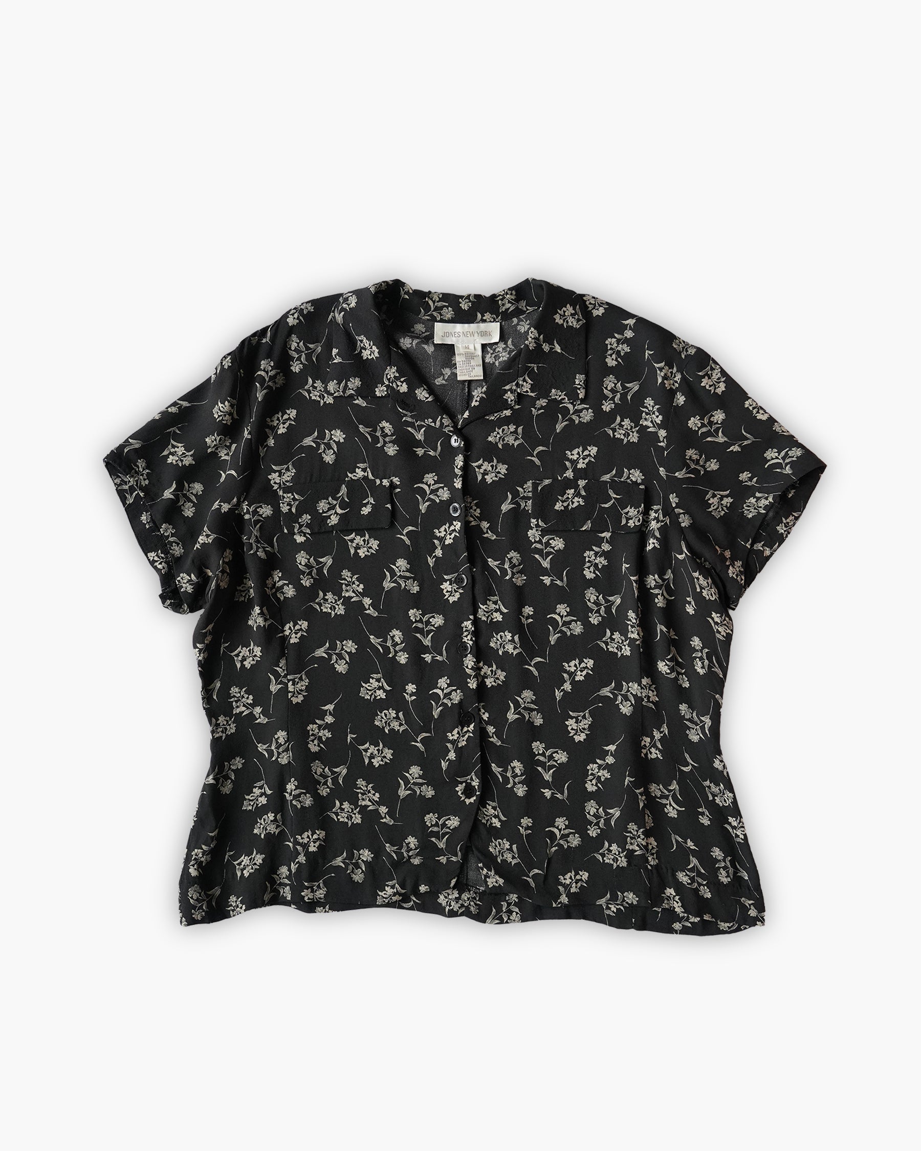 Floral Rayon Open Collar Shirt