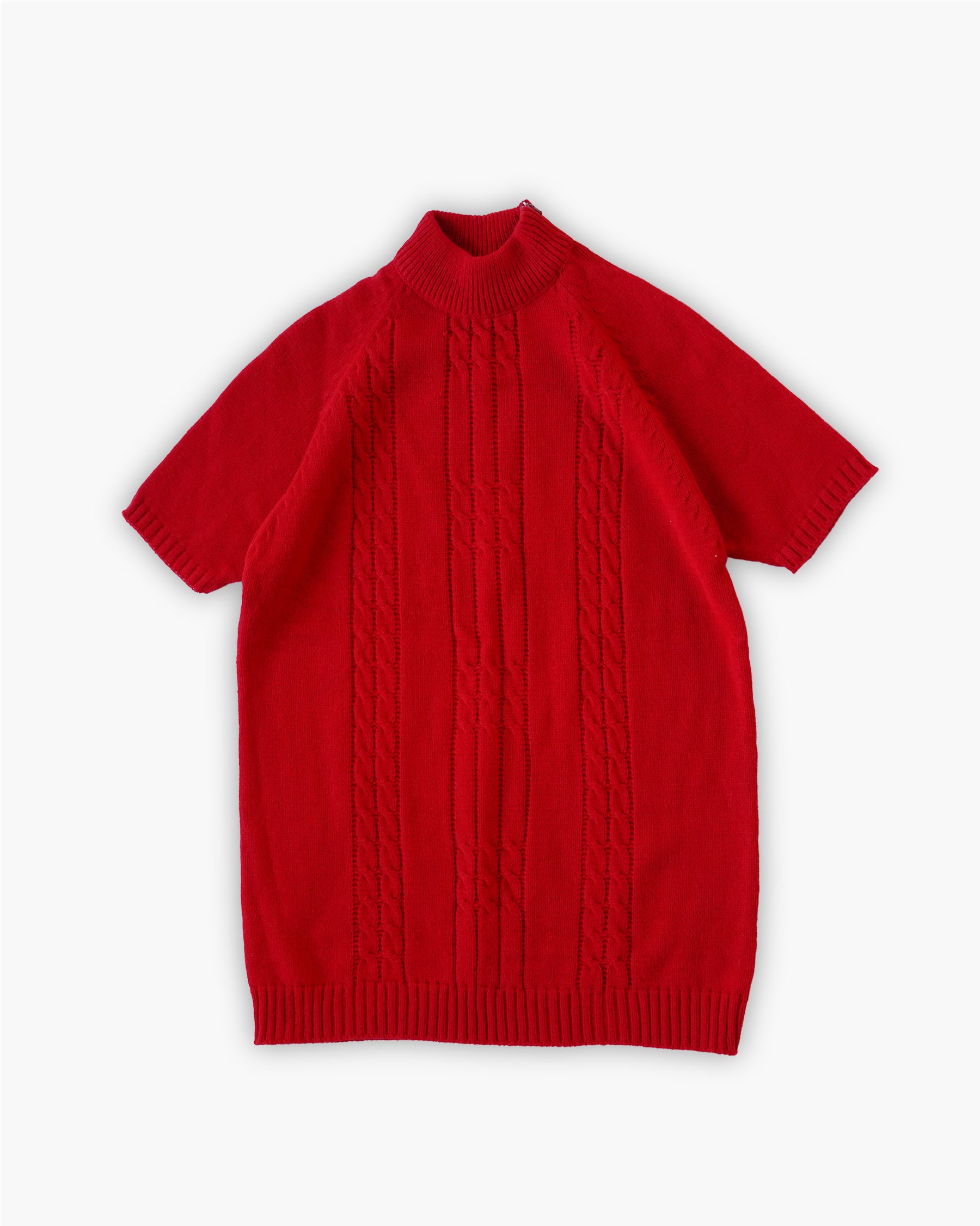 Acrylic S/S Sweater - Red
