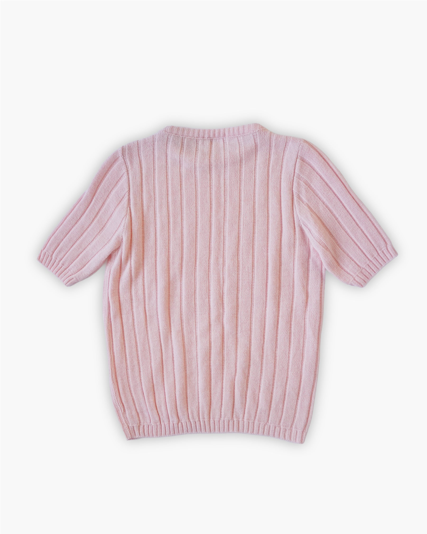 Acrylic S/S Sweater - Pink