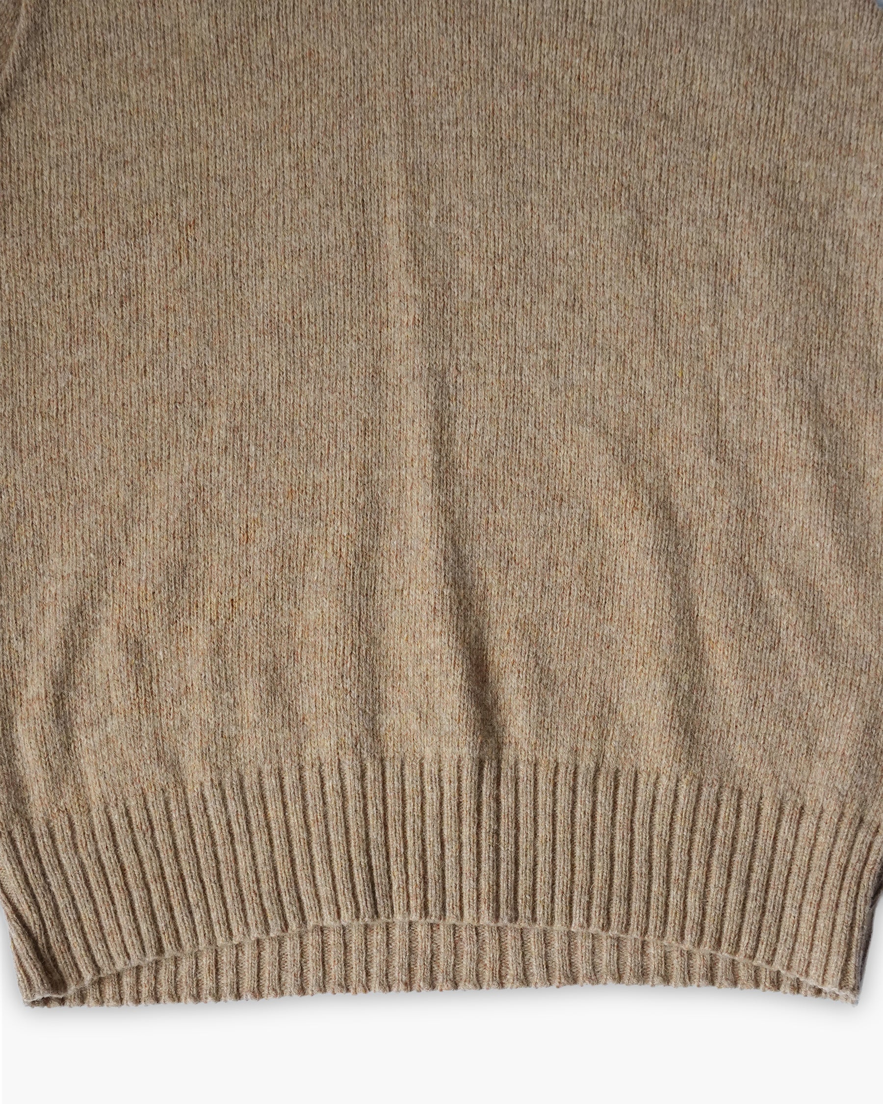 Acrylic Knit Vest - Beige