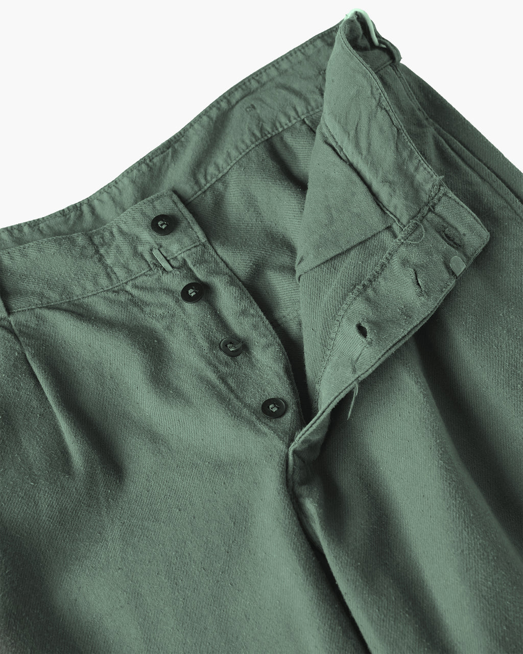 Cotton Work Soft Pants - Green