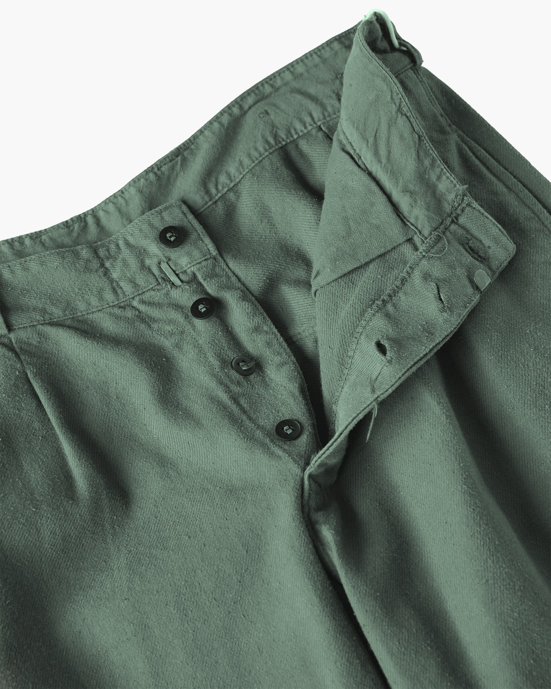 Cotton Work Soft Pants - Green