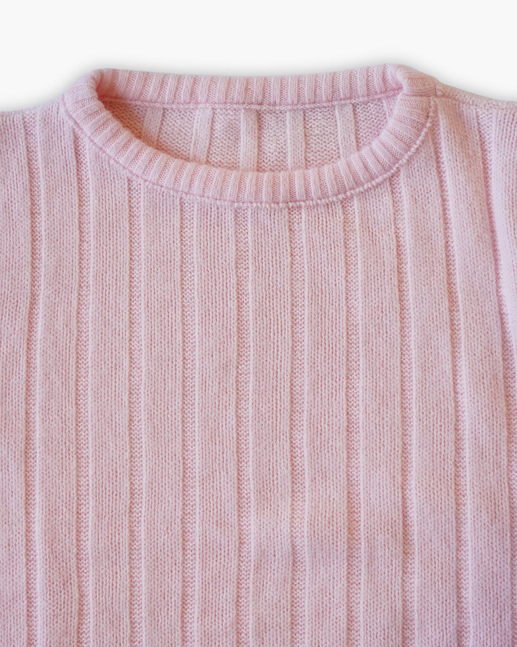 Acrylic S/S Sweater - Pink