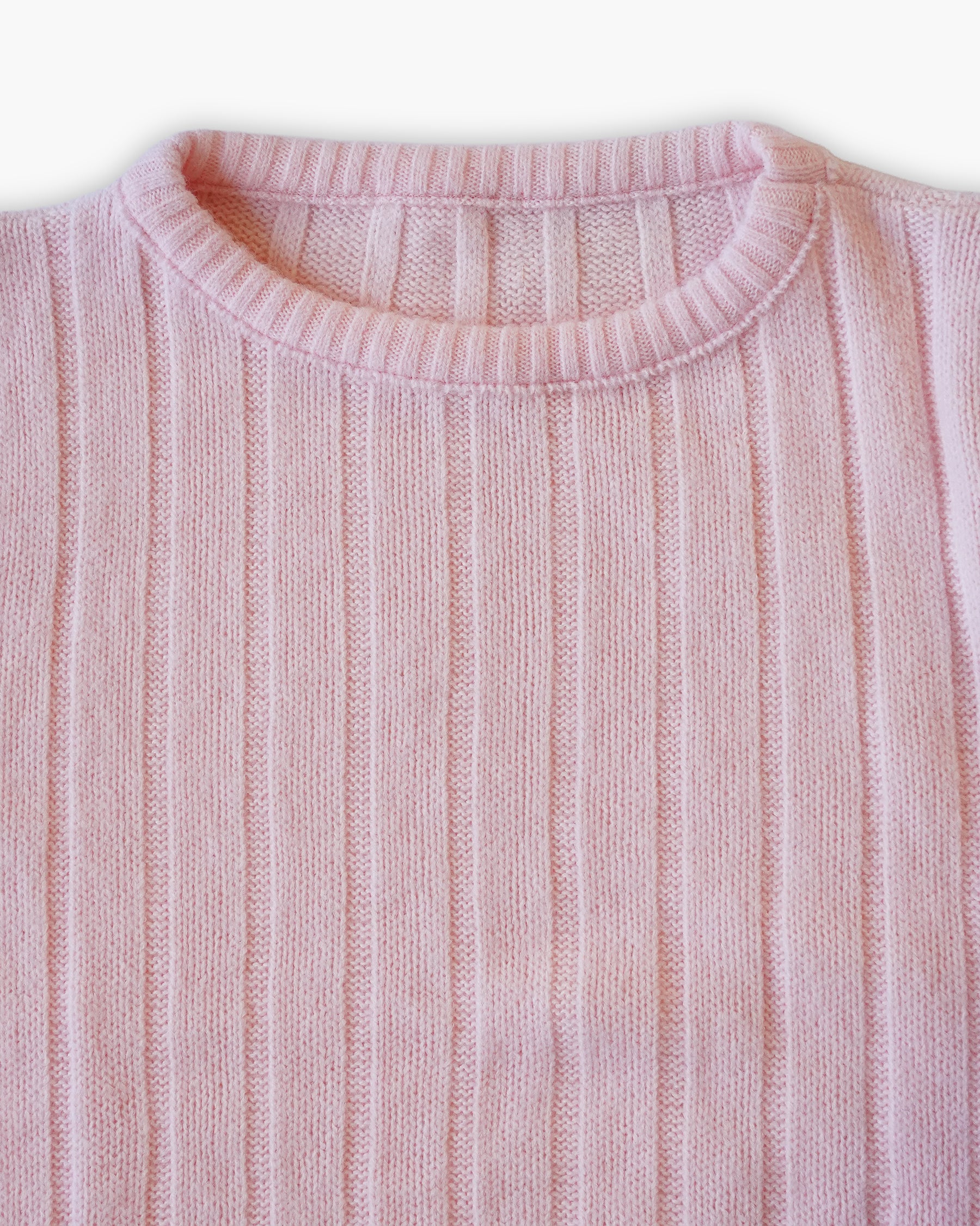 Acrylic S/S Sweater - Pink