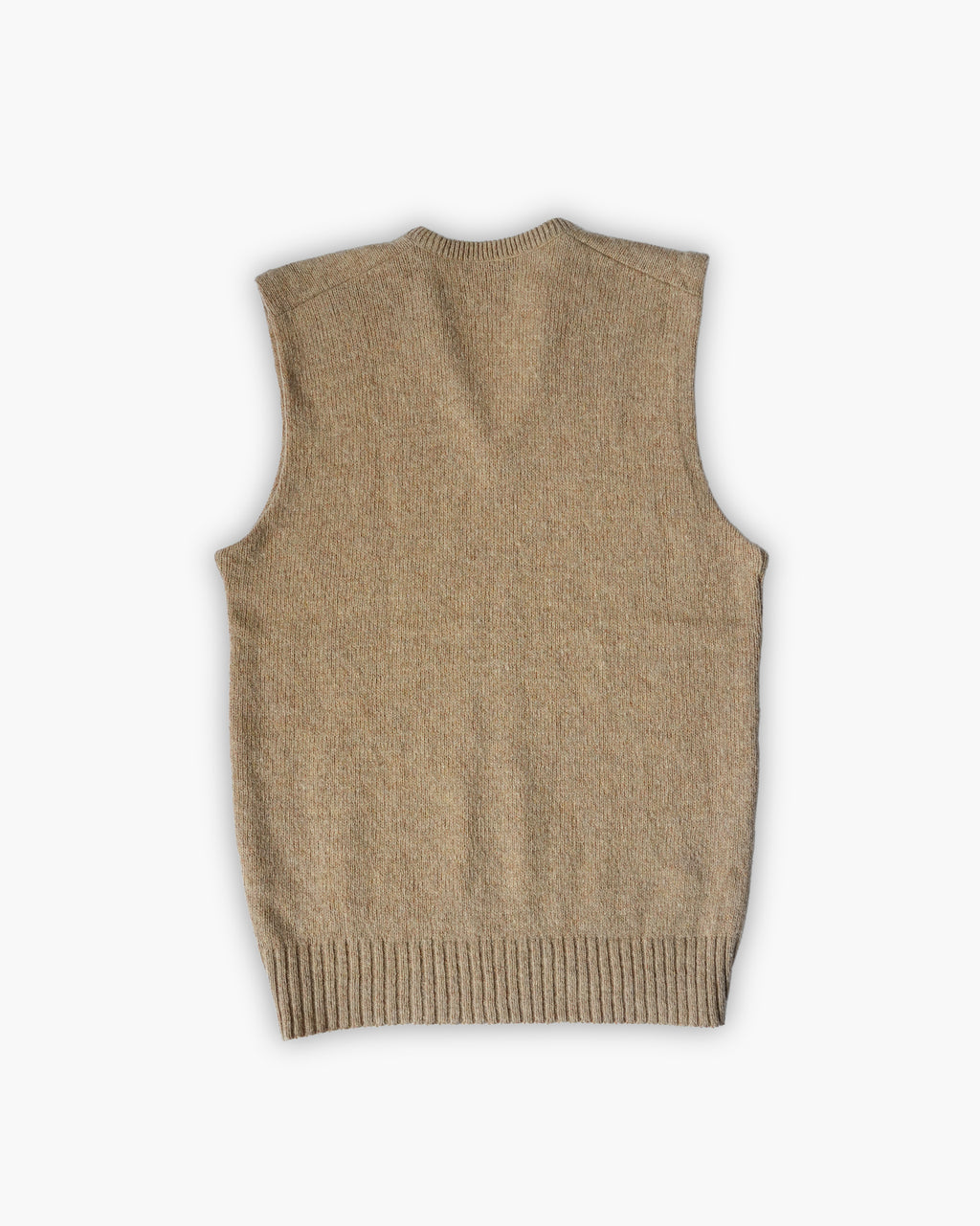 Acrylic Knit Vest - Beige