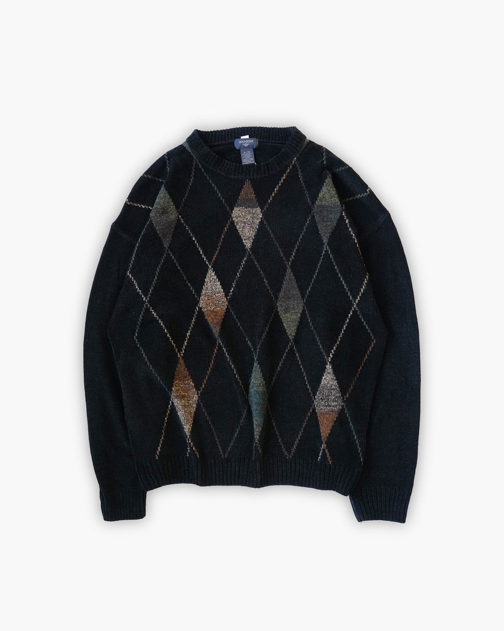 Acrylic x Rayon Crew Neck Patterned Sweater