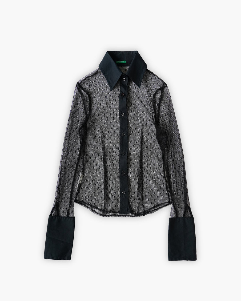 Patterned Sheer Mesh Shirt