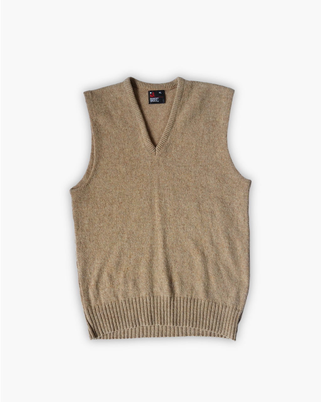 Acrylic Knit Vest - Beige