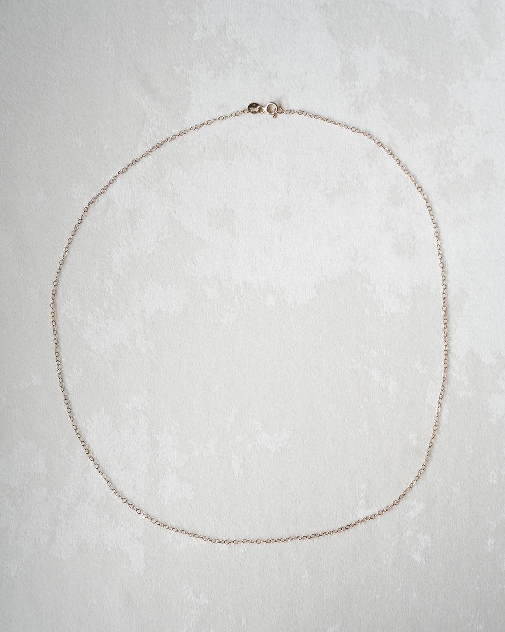 14K Gold Slim Oval Chain Necklace (GDN26029-1)