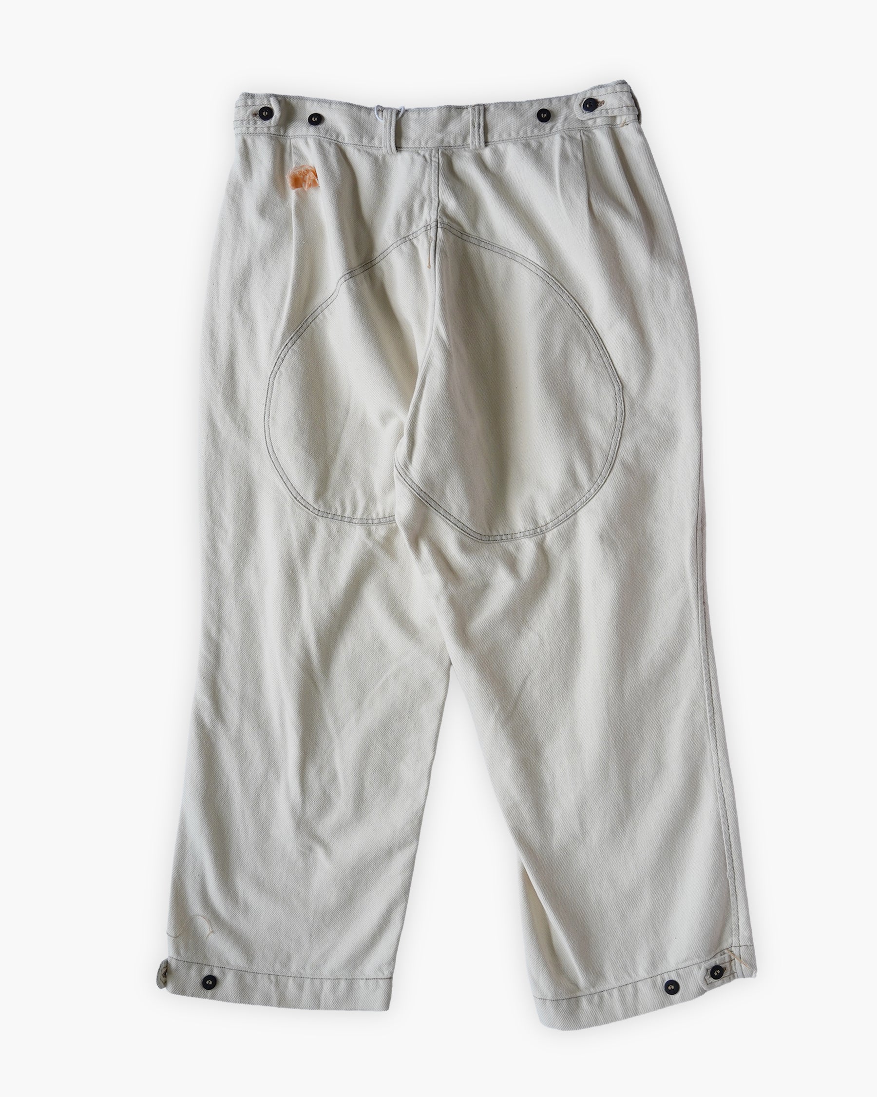 Cotton Work Soft Pants - White