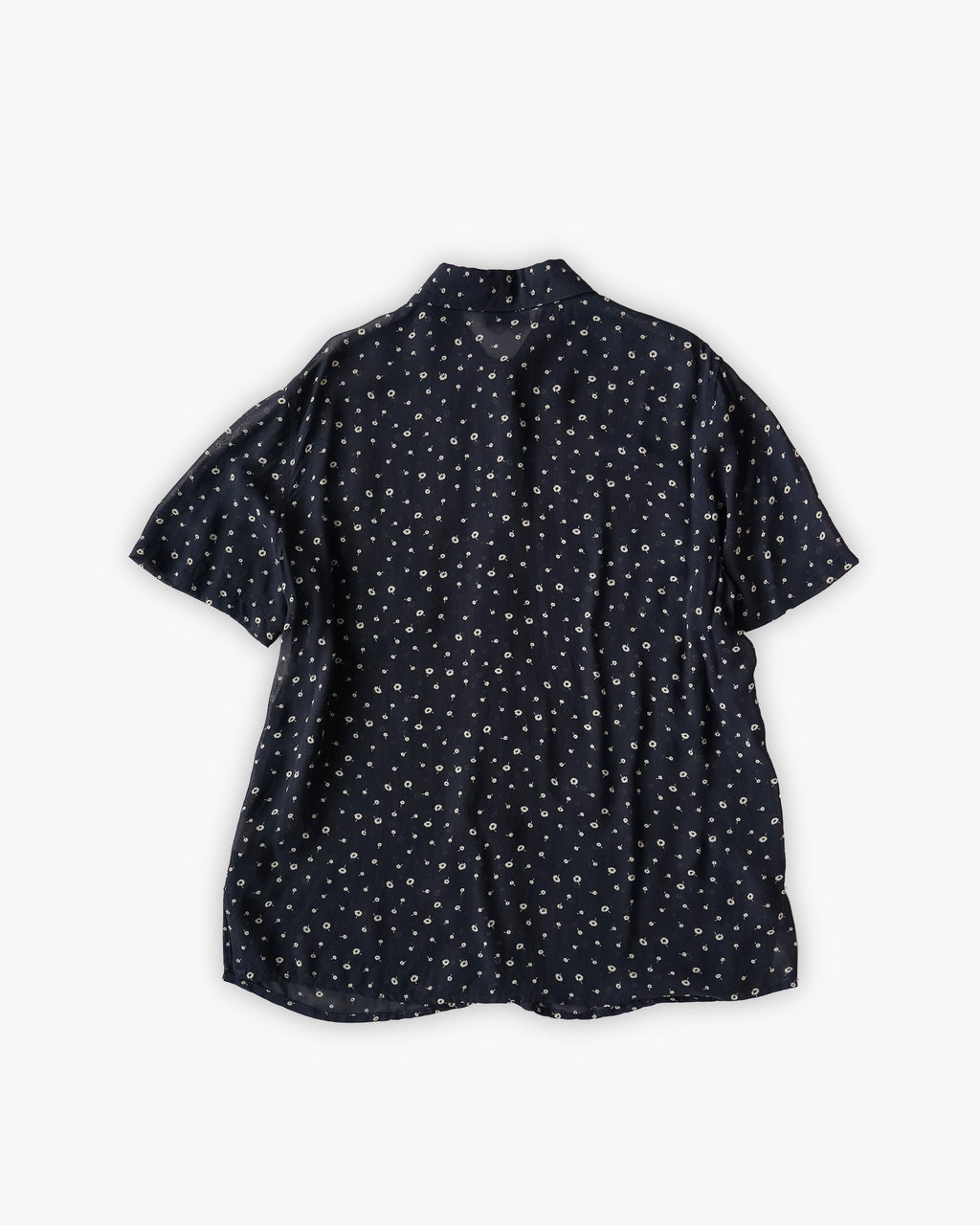 Rayon Sheer Floral Print S/S Shirt