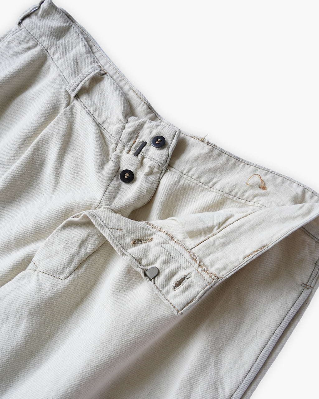 Cotton Work Soft Pants - White