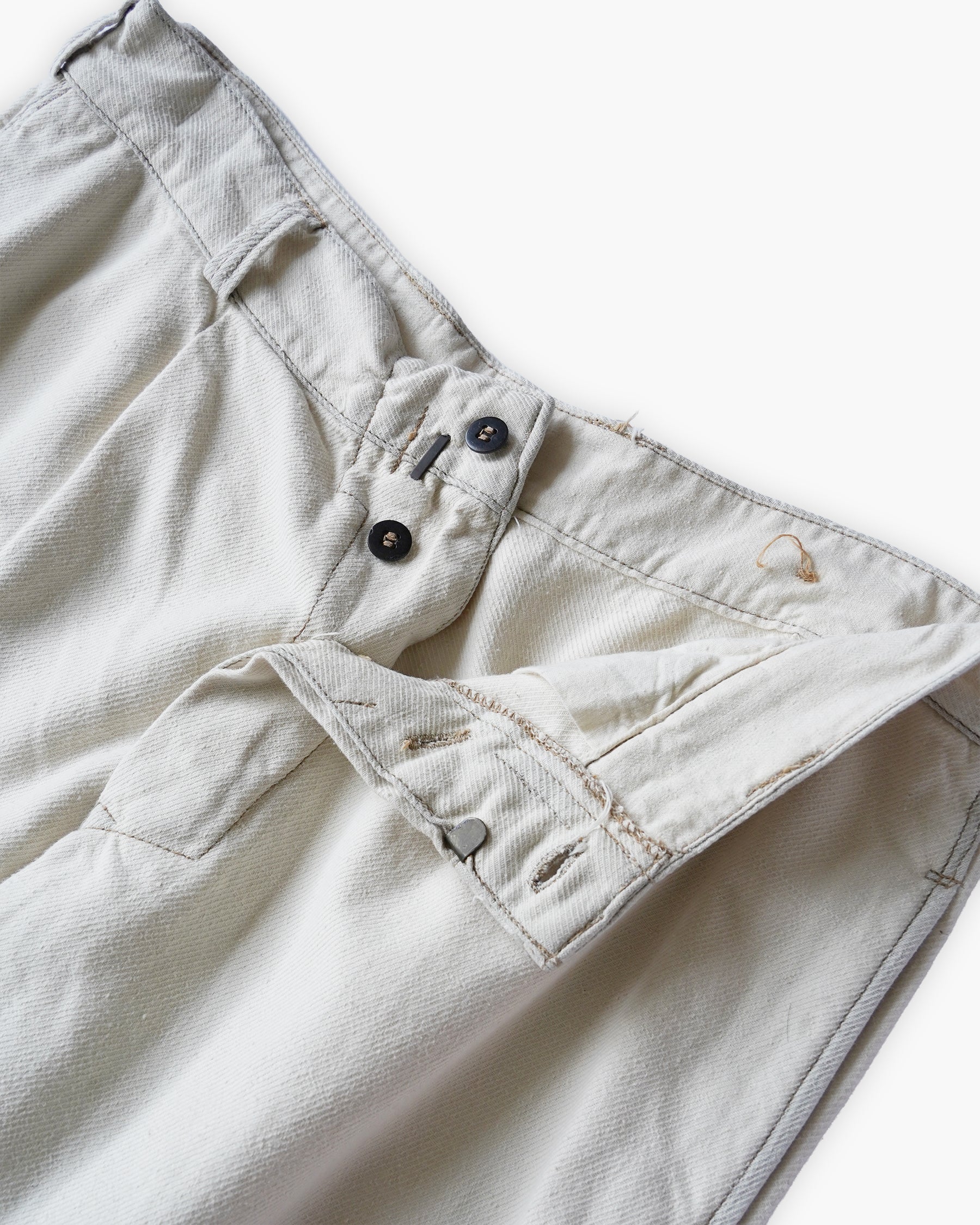 Cotton Work Soft Pants - White