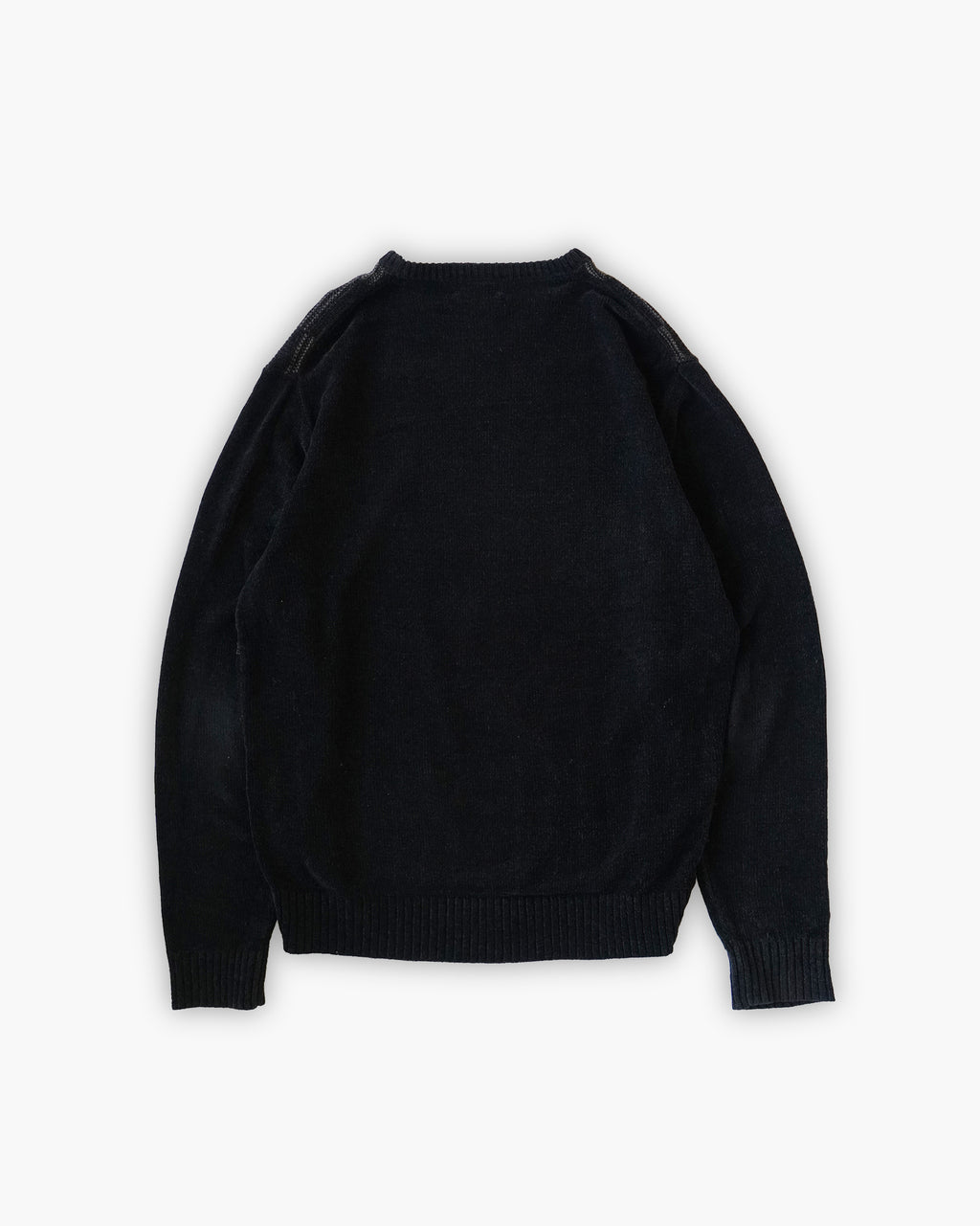 Acrylic x Rayon Crew Neck Patterned Sweater