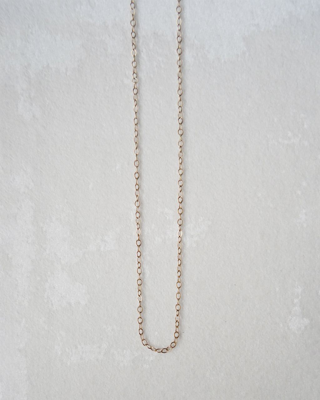 14K Gold Slim Oval Chain Necklace (GDN26029-1)