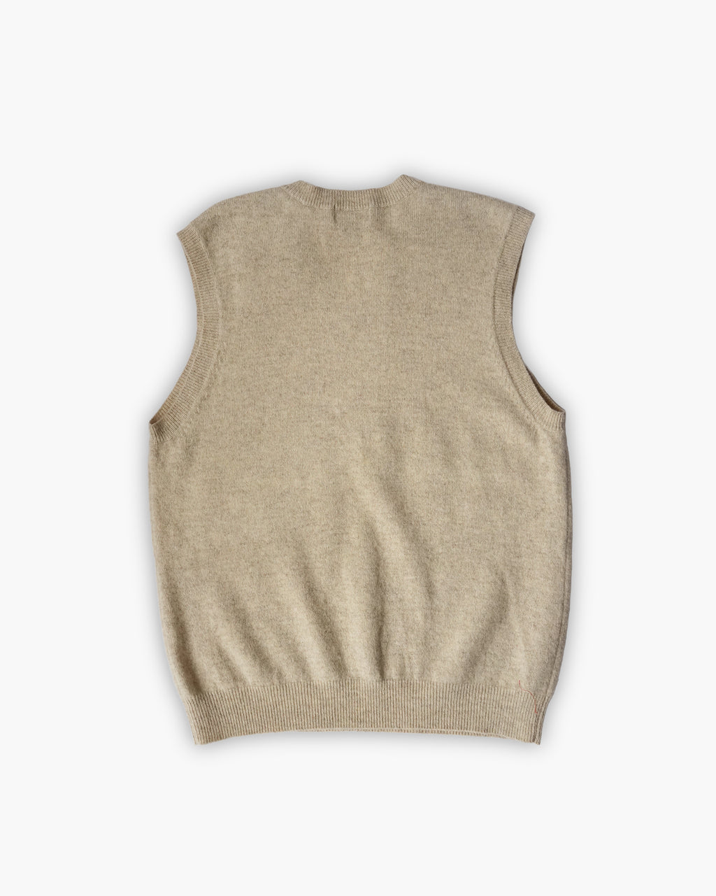 Wool Knit Vest - Beige