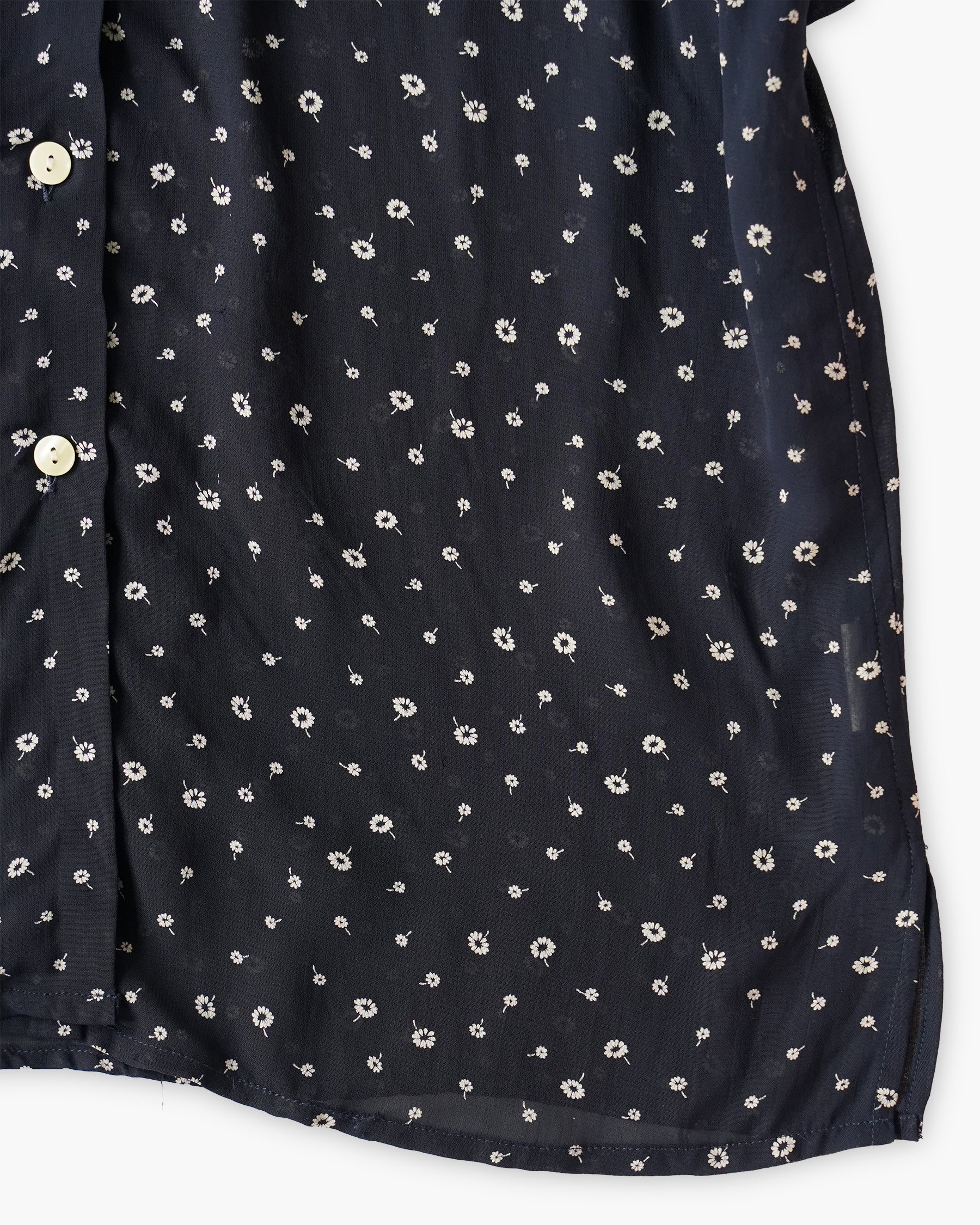 Rayon Sheer Floral Print S/S Shirt