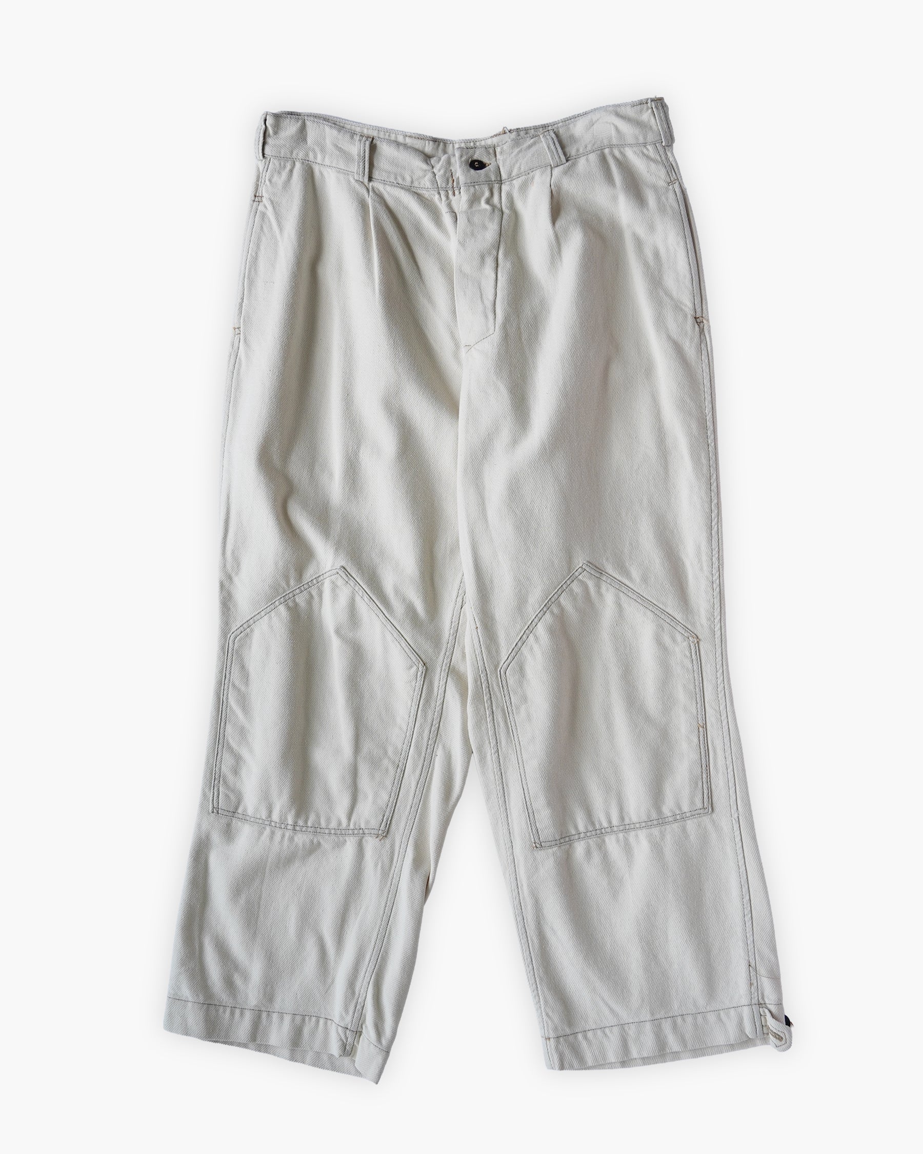 Cotton Work Soft Pants - White
