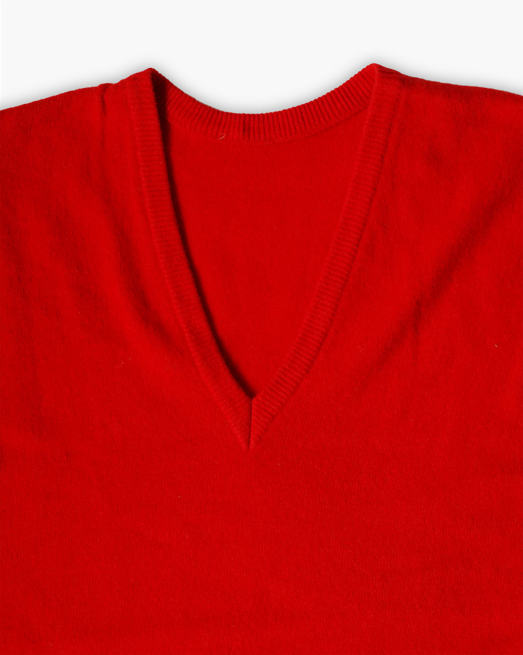 Acrylic Knit Vest - Red