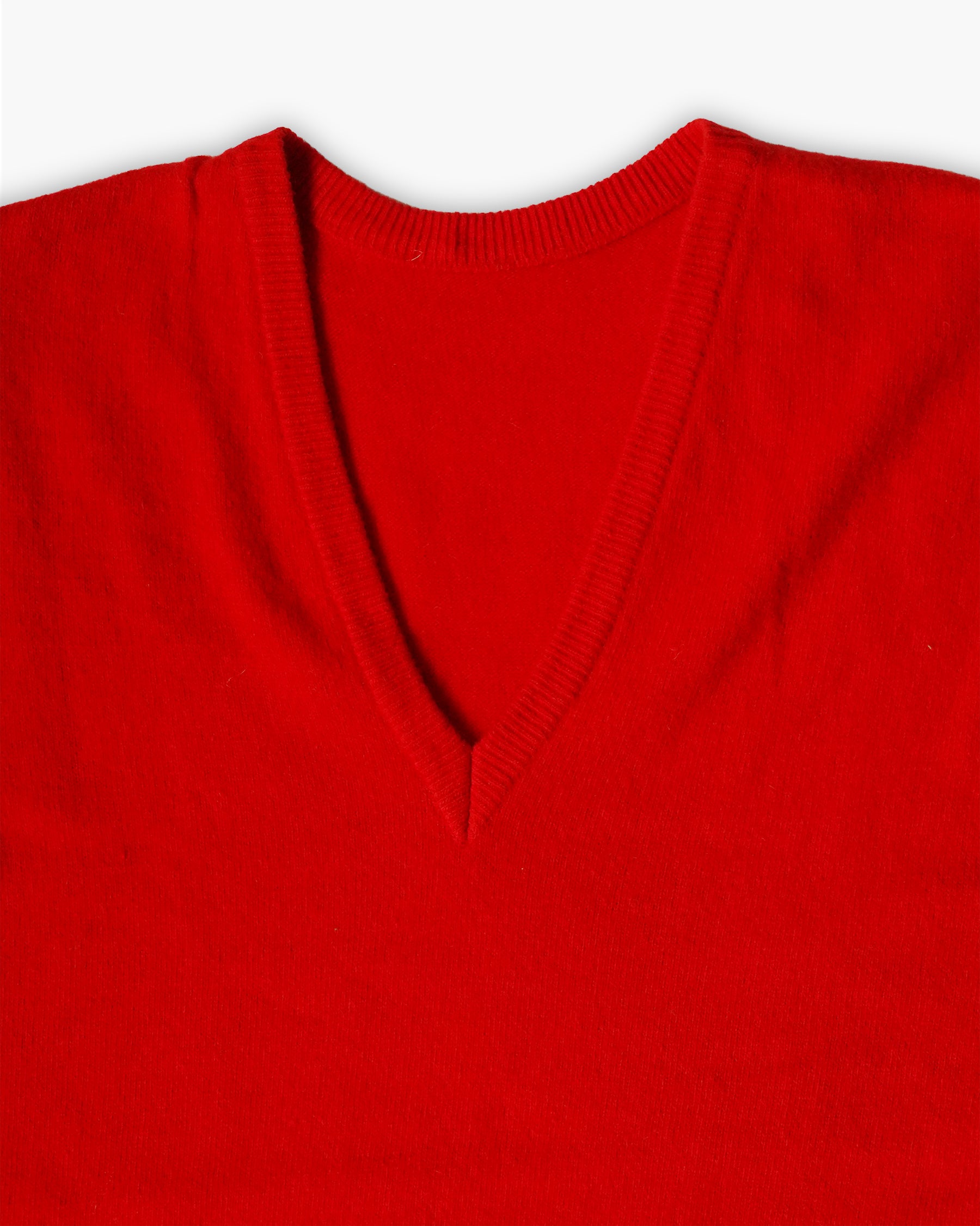 Acrylic Knit Vest - Red