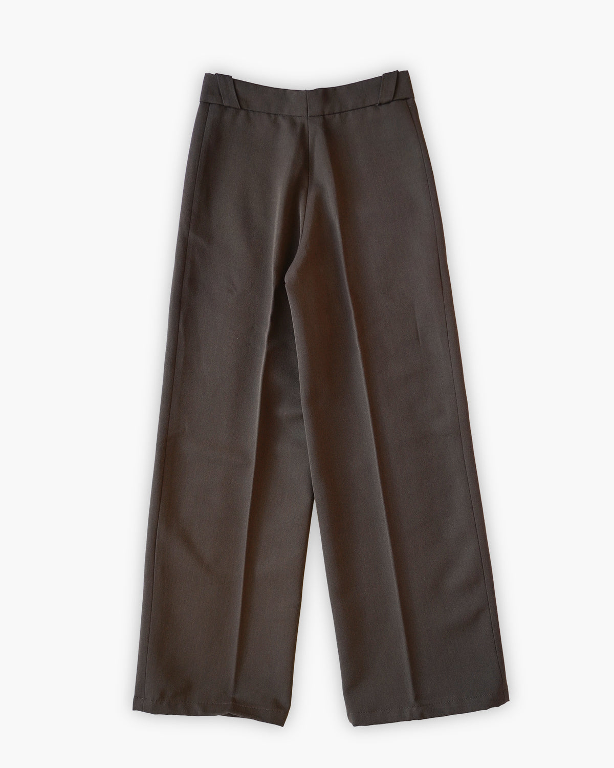 1970s Brown Wool Blend Wide Trousers