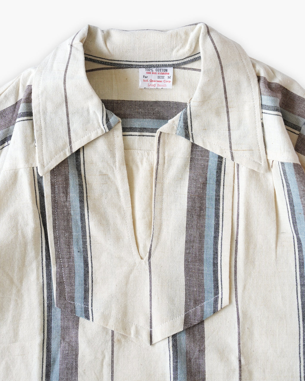 100% Cotton Stripe Pullover Shirt