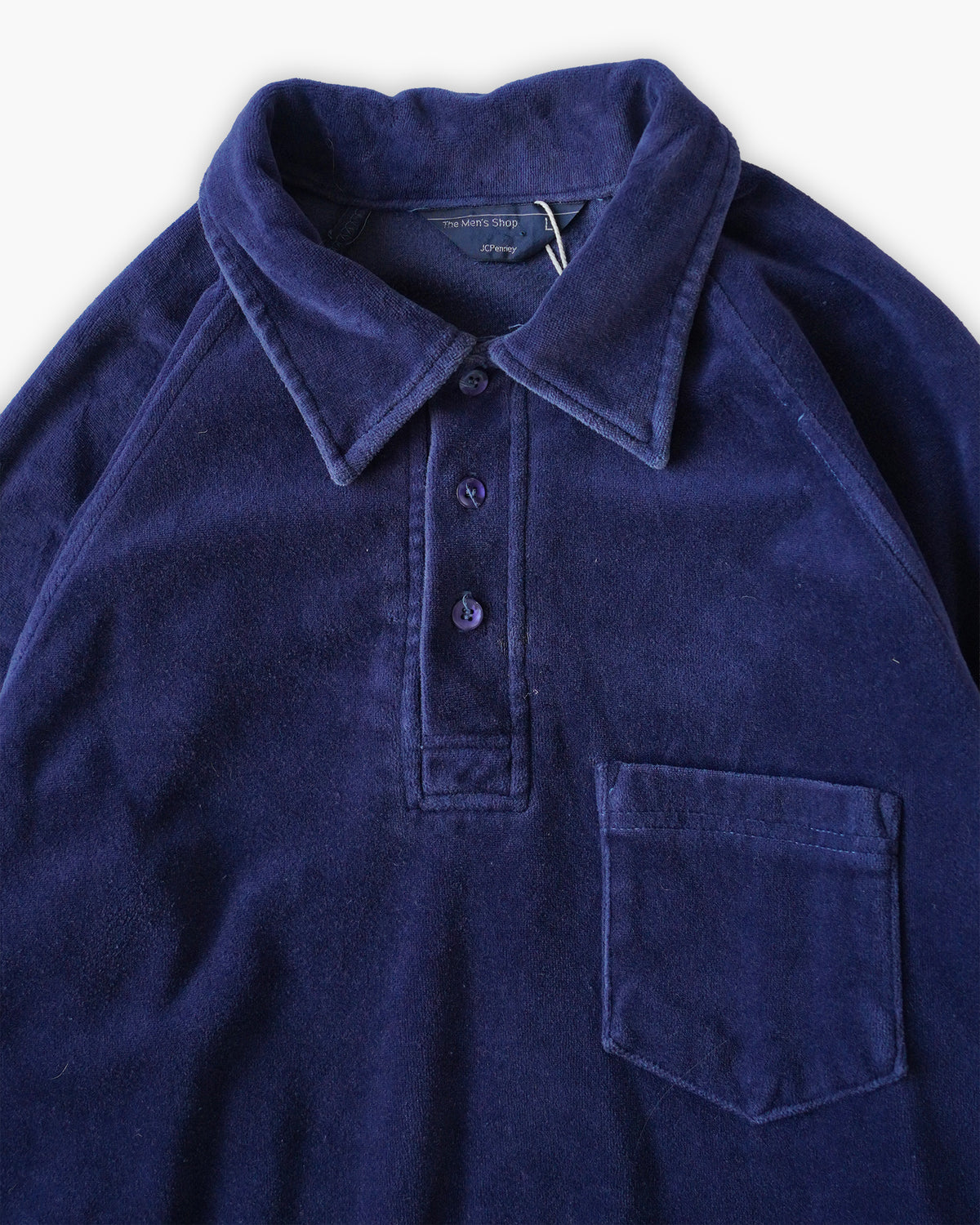 Velour Long Sleeve Polo Shirt