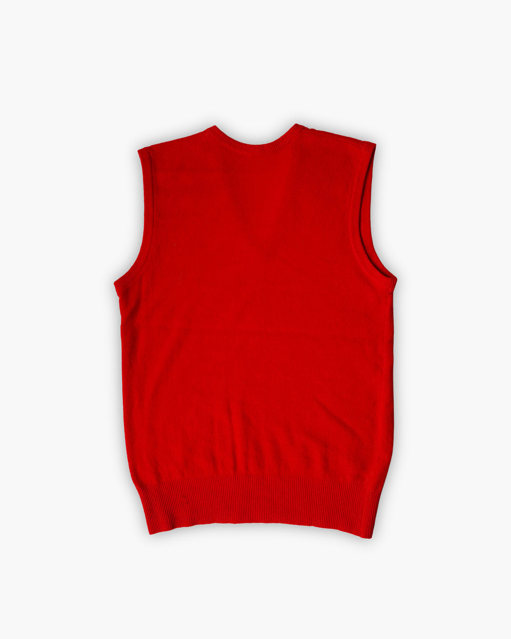 Acrylic Knit Vest - Red