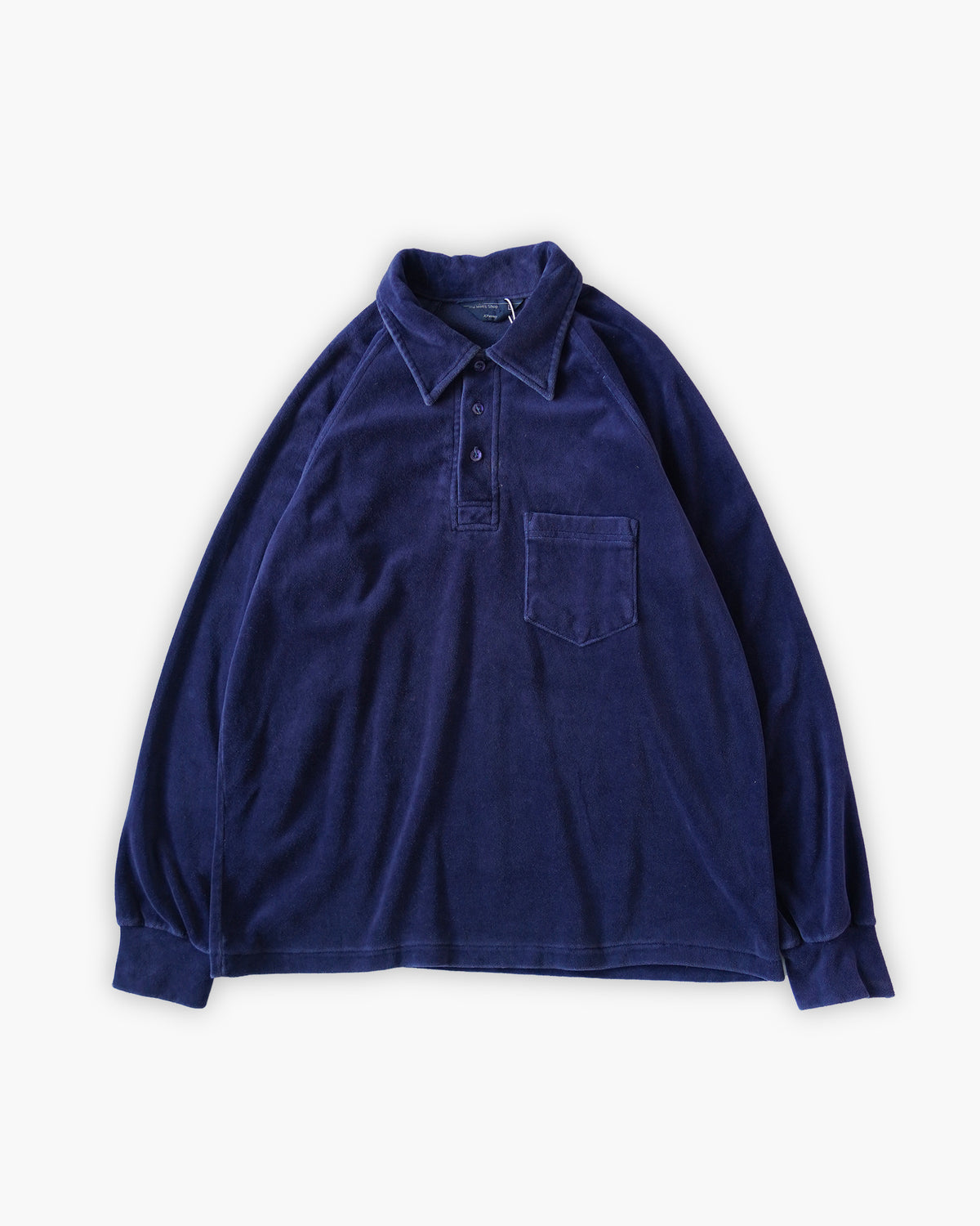 Velour Long Sleeve Polo Shirt