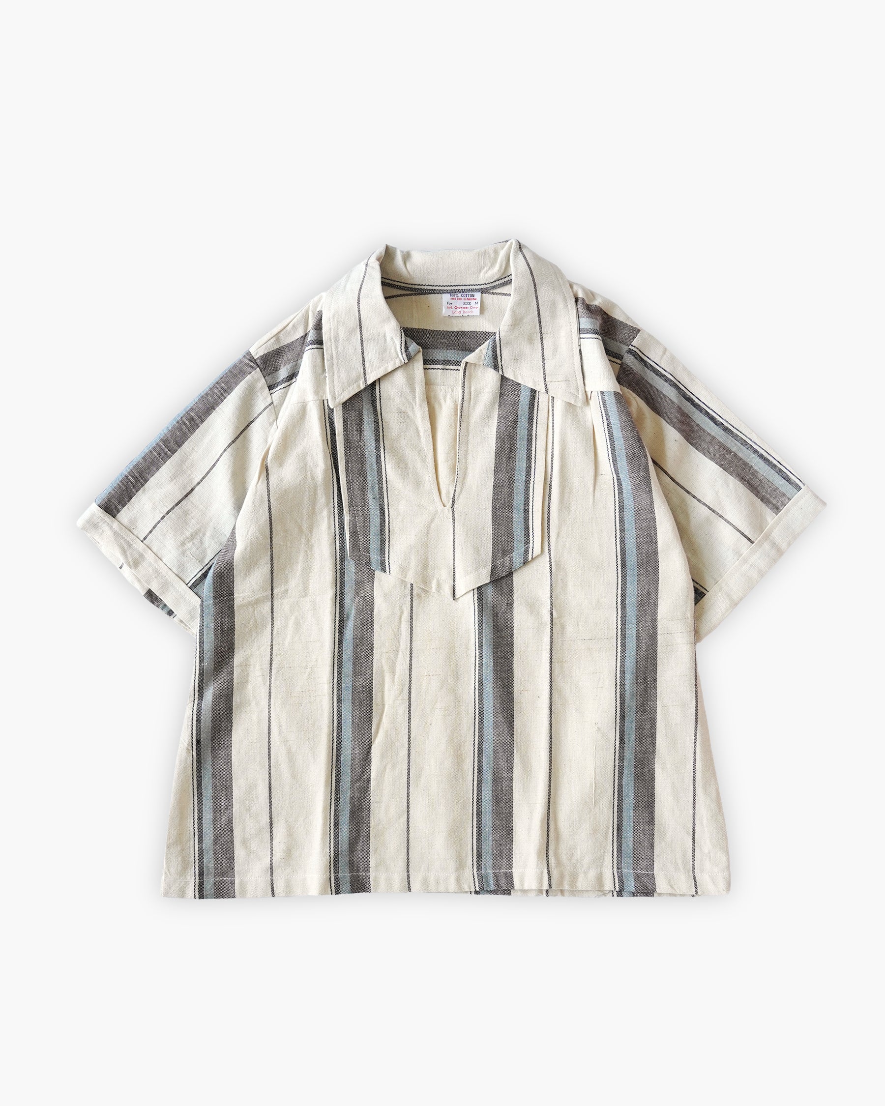 100% Cotton Stripe Pullover Shirt