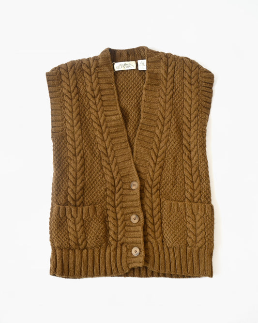 Wool Cable Knitted Vest