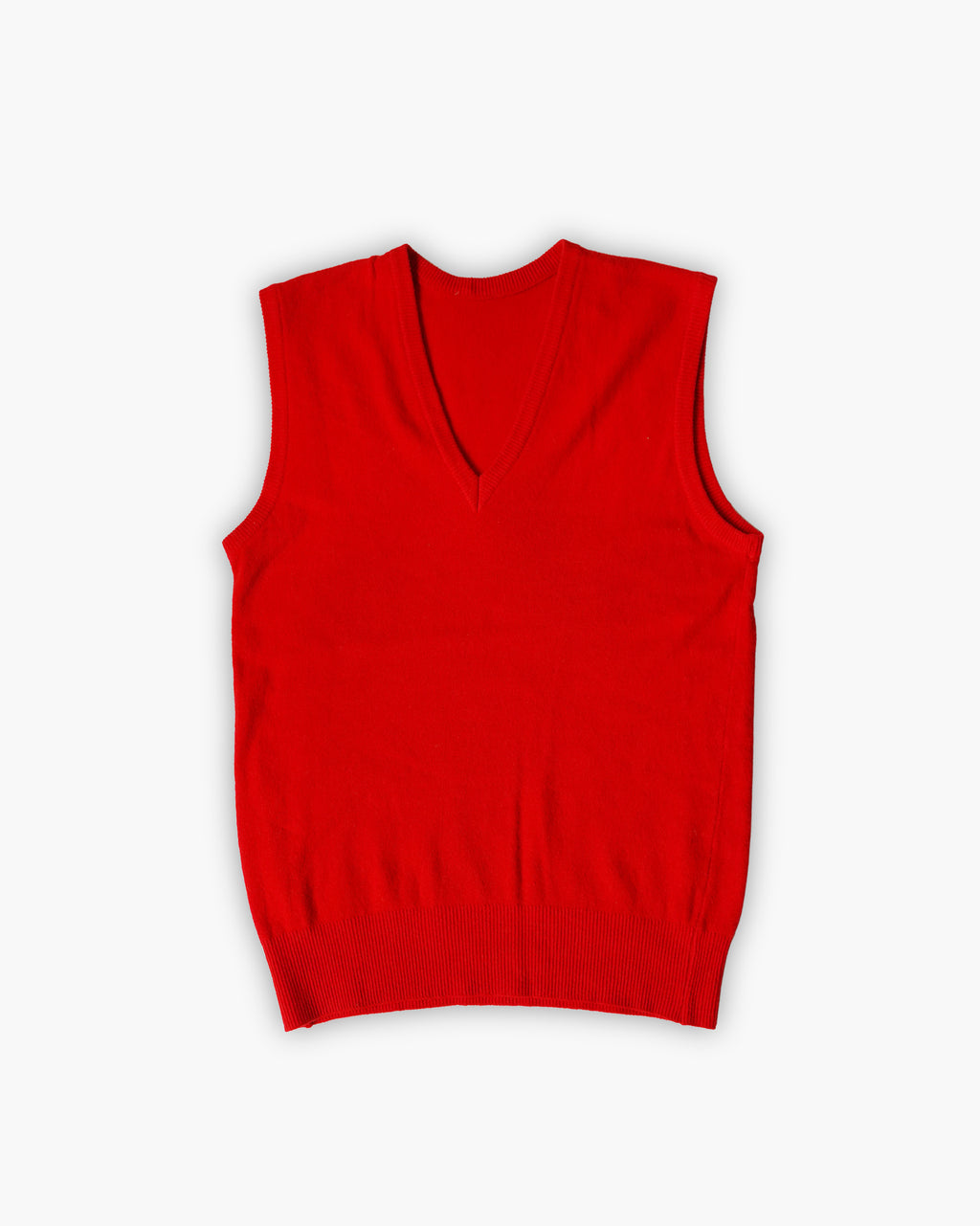 Acrylic Knit Vest - Red