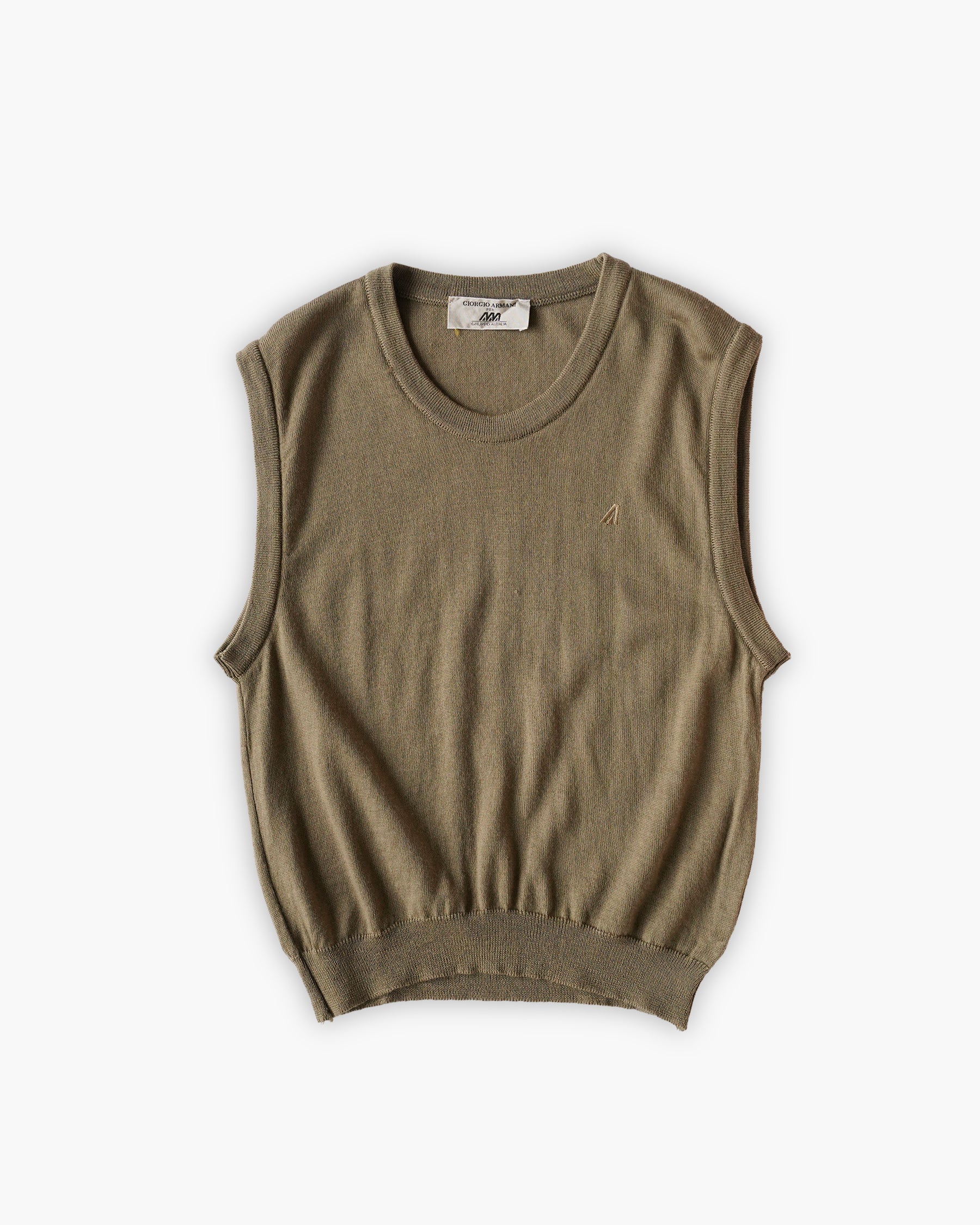 ”Giorgio Armani" Wool Knit Vest